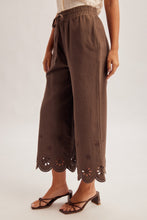 Chocolate Culottes with Embroidered Hem Detail