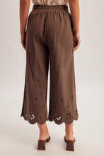 Chocolate Culottes with Embroidered Hem Detail