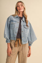 Structured Sleeve Denim Jacket