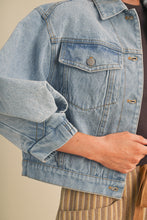 Structured Sleeve Denim Jacket
