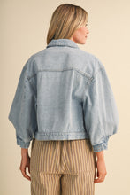 Structured Sleeve Denim Jacket