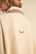 Bubble Hem Houndstooth Contrast Coat