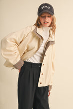 Bubble Hem Houndstooth Contrast Coat