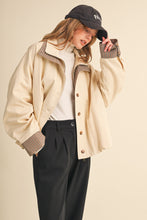 Bubble Hem Houndstooth Contrast Coat