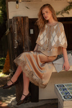 Argyle Button Down Cape Cardigan