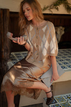 Argyle Button Down Cape Cardigan