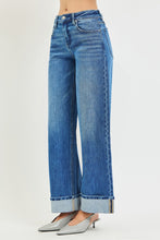 Slouchy Wide Leg Jeans With Cuffed Jeans