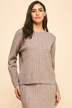 Cable knit Mocha Sweater