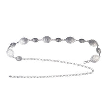 Mixed Size Concho Belt in Silver