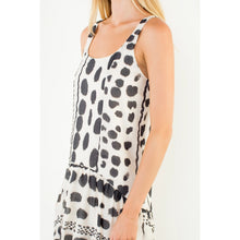 Abstract Tank Bubble Hem Dress