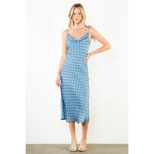 Tie Straps Polka Dot Midi Dress