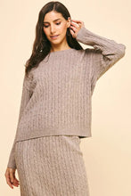 Cable knit Mocha Sweater