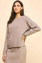 Cable knit Mocha Sweater