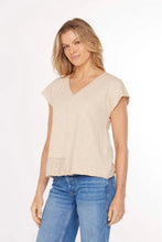 Short Dolman Sleeve Mix Media Top