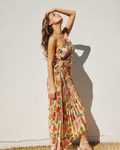 Asymmetrical Pleated Maxi Dress