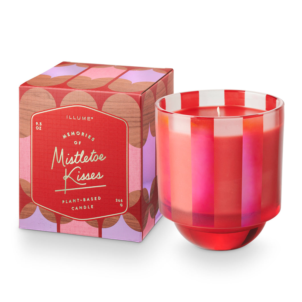 Mistletoe Kisses Glass Candle