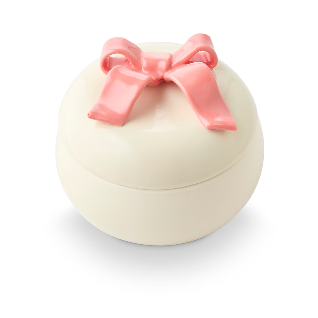 Coconut Milk Mango Bow Ceramic Candle