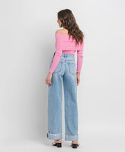 Mid Rise Wide Leg Jean