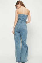 Wide Leg Denim Jumpsuit