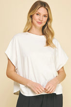 White Solid Loose Fit Top