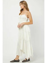 Cream Handkerchief Maxi Dress