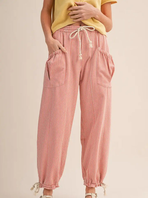 Striped Parachute Pants