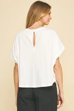 White Solid Loose Fit Top