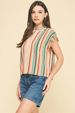 Color Block V-Neck Sweater Top