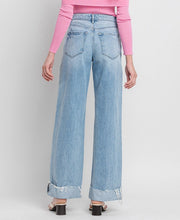 Mid Rise Wide Leg Jean