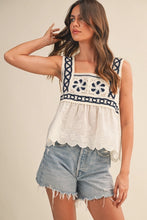 Crochet Eyelet Cami Sleeveless Top