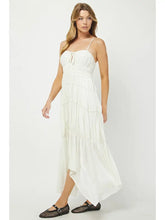 Cream Handkerchief Maxi Dress