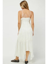 Cream Handkerchief Maxi Dress