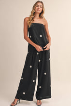 POLKA DOT TUBE TOP WITH SPLIT BACK AND WIDE PANTS