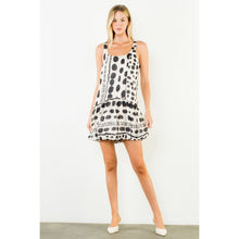 Abstract Tank Bubble Hem Dress