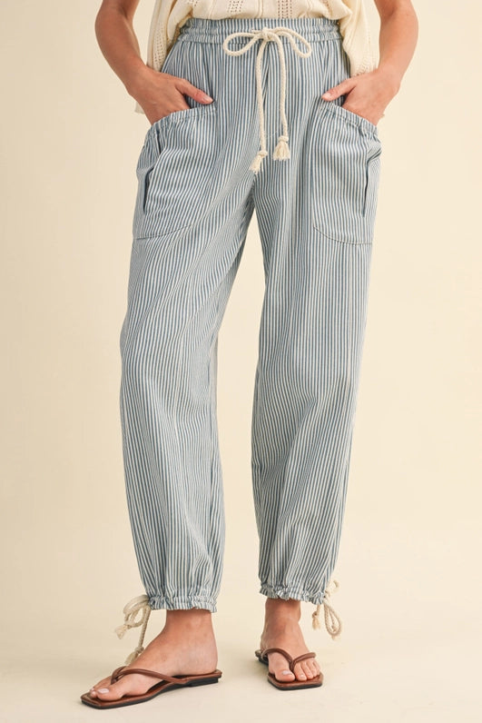 Striped Parachute Pants