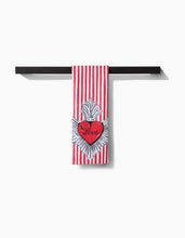 Sacred Striped Love Hearts Tea Towel