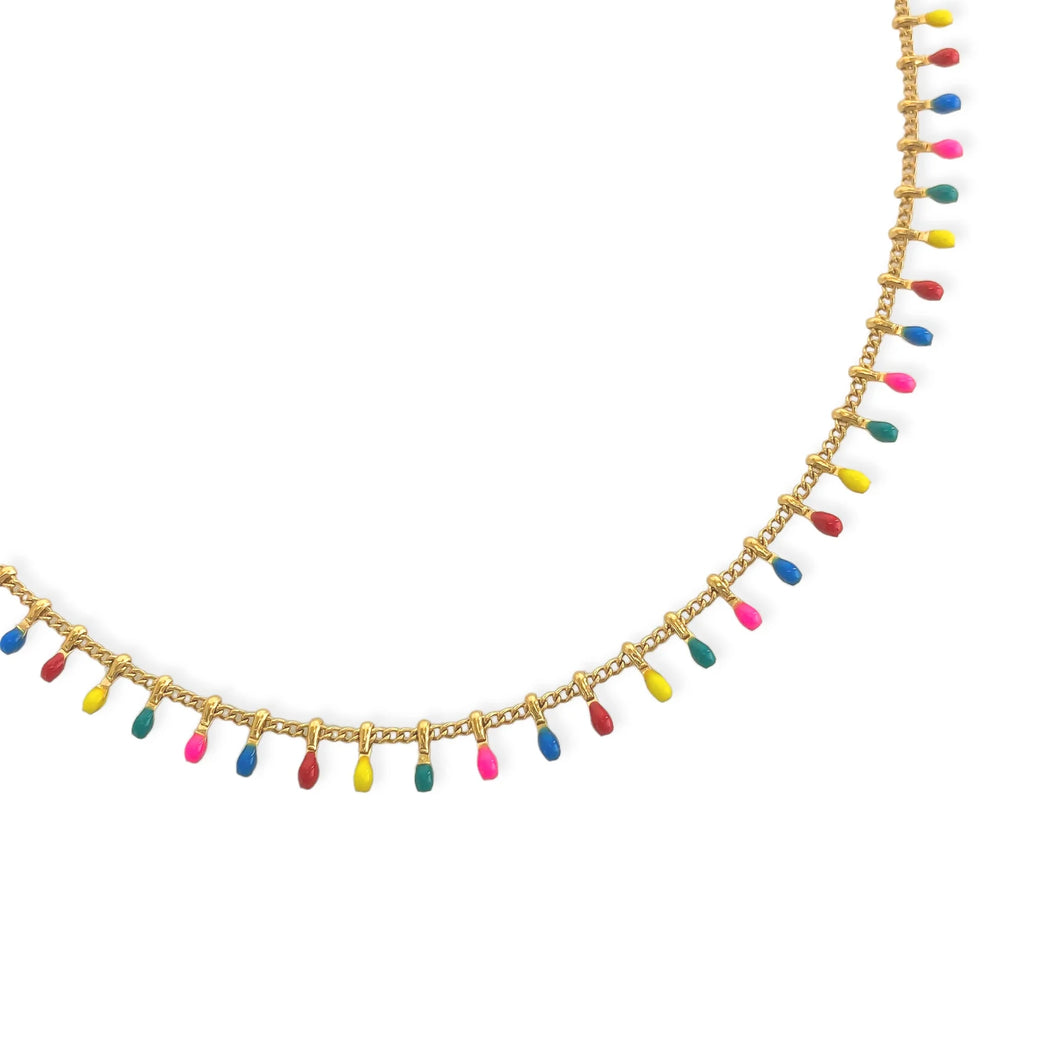 Multicolor Enamel Necklace