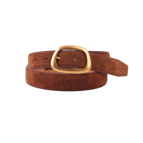 Brass-Toned Buckle Belt