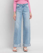 Mid Rise Wide Leg Jean