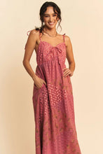 Floral Lace Fabric Mix Patchwork Maxi Slip Dres