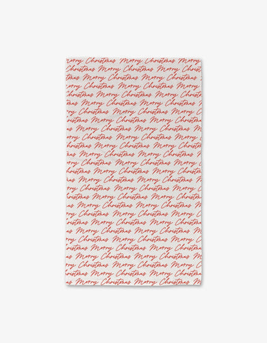 Christmas Greeting Luxe Hand Towel