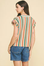 Color Block V-Neck Sweater Top
