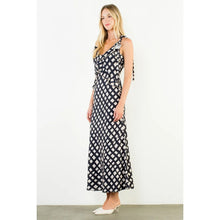 Tie Strap Geometric Pattern Dress