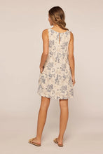 Lynn Dress in Natural/Denim Print