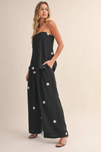 POLKA DOT TUBE TOP WITH SPLIT BACK AND WIDE PANTS