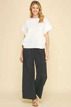 White Solid Loose Fit Top