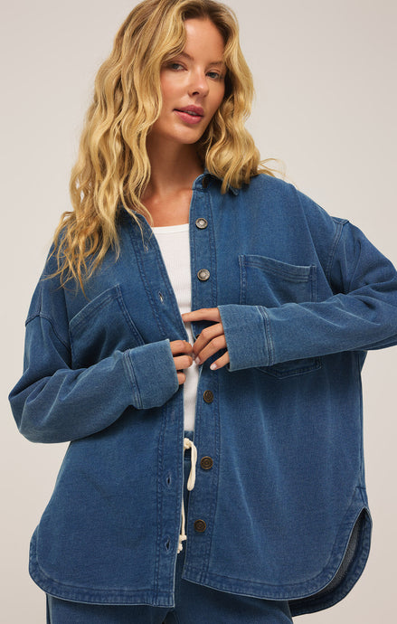 All Day Knit Denim Jacket in Vintage Indigo