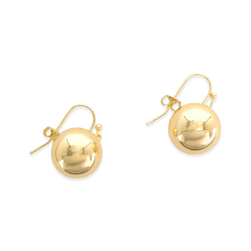 Gold Dangling Sphere Earrings