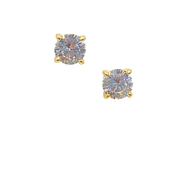 Vermeil Basket Setting Earrings