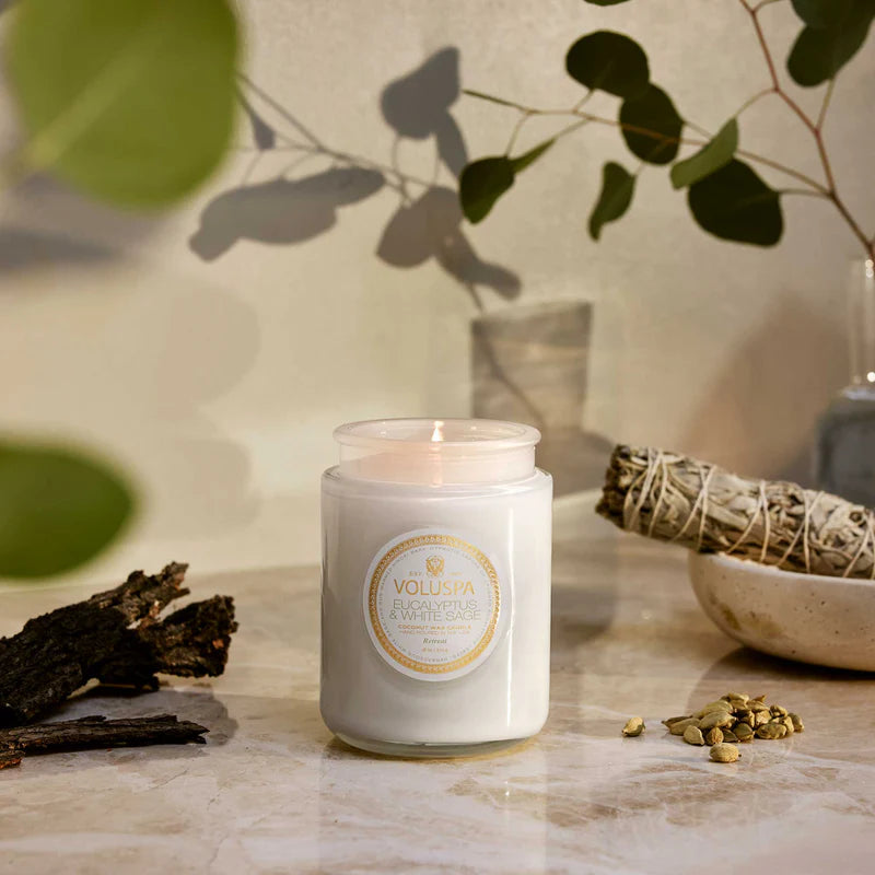 Eucalyptus White Sage - Large Jar Candle - Voluspa